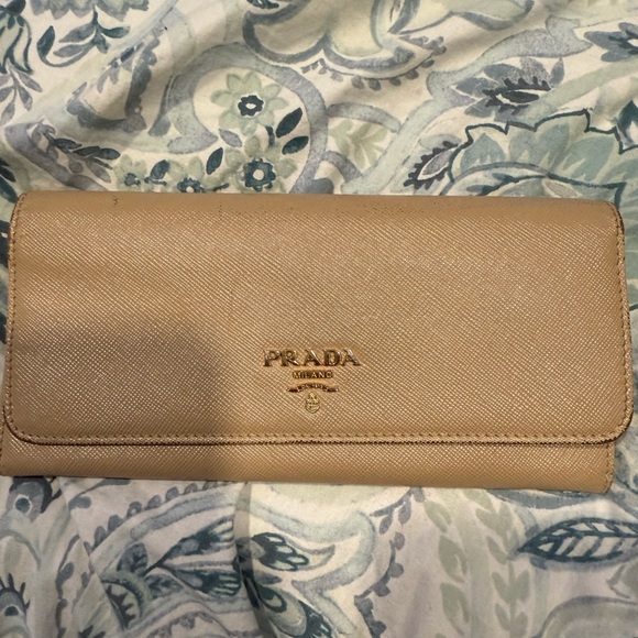 Prada Safiano multicolor cream wallet - Picture 2 of 13